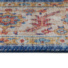 Tapis doux à motif oriental - Leïla - Marron et bleu - vue de près