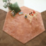 Tapis de salon design hexagonal Touch - Rose corail