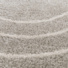 Tapis ovale en matière douce recyclée - Masha - Taupe et beige - vue de près