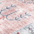 Tapis doux  motif oriental - Taha - Gris et rose - gros plan