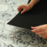 Sol Vinyle Textile Black Edition 3D - Carrelage hexagonal ancien - envers
