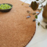 Tapis en matire recycle de forme organique Re-life rouille terracotta - finition