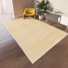 Tapis  motif oriental en tissu chenille recycl Camlia jaune - salon