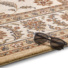 Tapis style persan en velours ras - Kiana - Beige antique - tranche