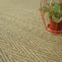 Tapis Jonc de mer - Bihar fin chevron - Ganse coton moutarde - vue de prs