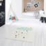 Tapis chambre d'enfant - Petits Cœurs - Beige et motifs colorés - chambre