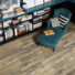 Sol Vinyle Textile - Black Edition 3D - Parquet chne vintage - bibliothque