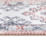 Tapis doux  motif oriental - Taha - Gris et rose - vue de prs