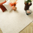 Tapis de salon ou chambre - Bouclette - Crme fouette