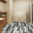 Sol Vinyle Link Plus - Imitation parquet noir et blanc - Surface brillante - salle de bain