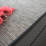 Tapis intrieur / extrieur Borno silver galon anthracite - tranche