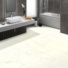 Sol Lino Tendance - Imitation carrelage en marbre blanc vanille - salle de bain
