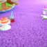 Gazon artificiel Happy Party - Couleur Violet - Classé feu - 20mm - vue de près