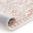 Tapis à motif oriental en tissus chenille recyclé - Janah - Crème et rouge brique - envers