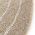 Tapis ovale en matire douce recycle - Masha - Beige et crme - contour