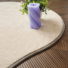 Tapis en matire recycle de forme organique - Re-cycle - Beige - vue de prs