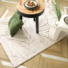 Tapisde salon en matire recycle Ode  lanature beige et crme - salon