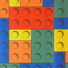 Sol vinyle Style motif puzzle jeu de briques multicolore - sans perspective