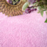 Tapis Paillettes Star rose ganse coton beige - gros plan