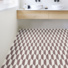 Sol Vinyle Textile - Relief 3D - Carrelage Bronx - Aubergine - salle de bain