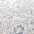 Tapis à motif oriental en tissus chenille recyclé - Yanis - Gris et bleu - gros plan