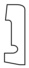 Plinthe blanche pour Stratifié KronoSwiss - modèle T - Schéma profil plinthe
