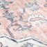 Tapis doux  motif oriental - Yasmine - Bleu nuit et rose - gros plan