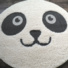 Tapis rond chambre d'enfants - Bébé Panda - Facile d'entretien - Sans perspective