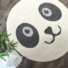 Tapis rond chambre d'enfants - Bébé Panda - Facile d'entretien - Vue de haut