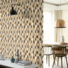 Papier peint vinyle sur intissé - Design wood - Parement bois hexagonal - salle à manger