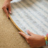 Tapis ovale en matire recycle Re-cycle camel - envers