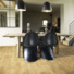 Sol Vinyle Textile - Black Edition - Aspect parquet - Chne naturel dor - Salle  manger