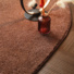 Tapis ovale Lumicolor marron auburn - gros plan