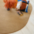 Tapis ovale en matire recycle Re-cycle camel - salon