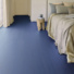 Sol Vinyle Rsistance Pro - Parquet bois vintage peint - Bleu - chambre