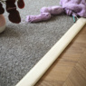 Visuel - Tapis pure laine - Latoon gris fonc - Ganse coton cru