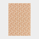 Tapis polyester en matire recycle - Art dco - Orange fum