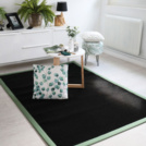 Tapis Mange Noir - Ganse coton vert olive