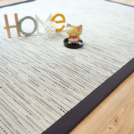 Tapis tiss plat - Borno blanc - Ganse coton anthracite