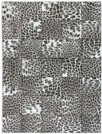 Tapis toucher soft - Imprim lopard - Patchwork noir et blanc