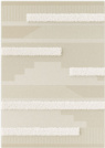 Tapis en relief gomtrique - Salvador - Lignes cru et beige naturel