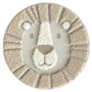 Tapis rond chambre d'enfants - Monsieur Lion - Facile d'entretien