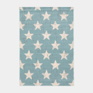 Tapis chambre d'enfant - Star Vintage - Bleu pastel