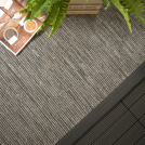 Tapis intérieur / extérieur Bornéo silver ganse synthétique carbone - Vue de haut