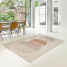 Tapis moelleux Liha beige, déco naturelle pour salon ou salle à manger