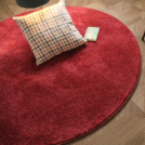 Tapis de salon rond en velours - Feelings Balsan - Rouge passion