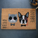 Paillasson Coco 45 x 75 cm - Chat et Chien - vue de face