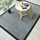 Tapis doux - Hypnose gris acier - Ganse noire