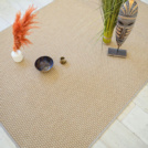 Tapis Tiss plat natt - Sumatra Naturel - Galon synthtique beige