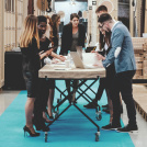 Moquette événementielle Turquoise – Stand Event, idéale pour salons et showrooms